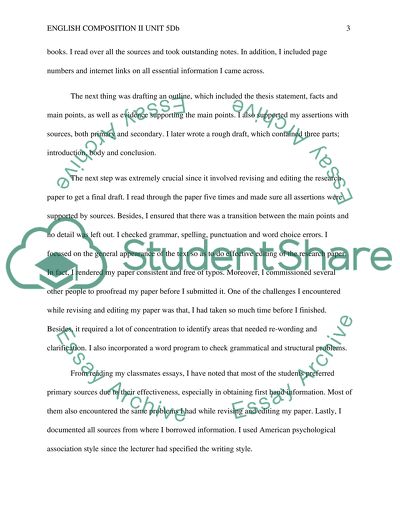 English composition II Unit 5 Db