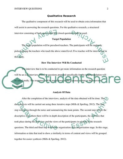 Interview Questions, Protocol and Activity