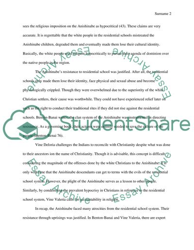 Reflection paper about the annishnaabe people