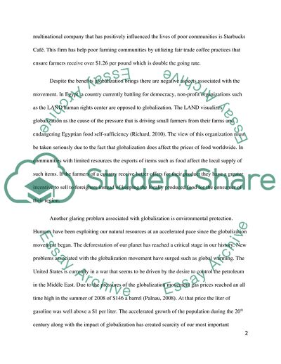 The Globalization Movement and Its Impact in the Economy