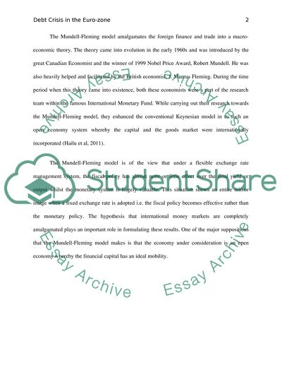 Debt Crisis in the Eurozone