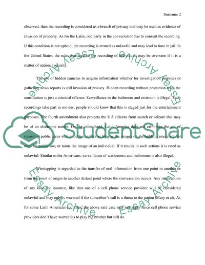 PRIVACY LAWS IN MEDIA: A COMPARISION BETWEEN THE UNITED STATES AND LATIN AMERICA
