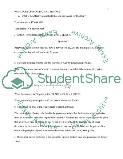 Principles of Banking and Finance