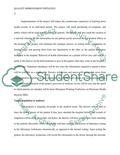 Quality Improvement Initiative Project