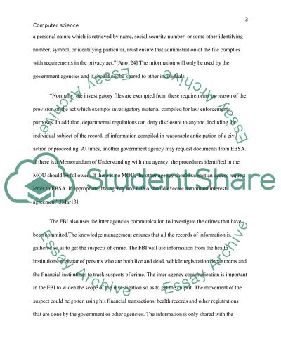 Evolution of Knowledge Management within a Law Enforcement Agency