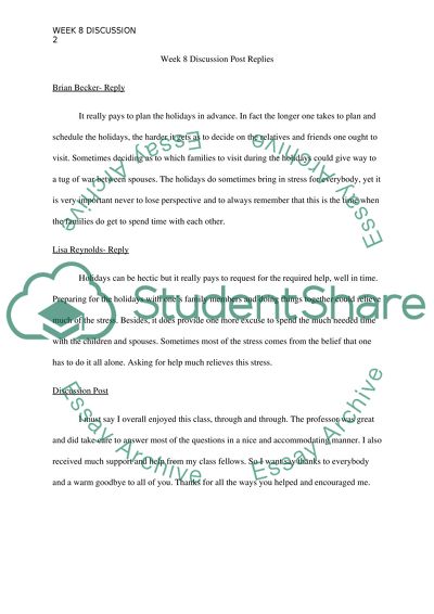 Week 8 Dis post Replies ,Closing common