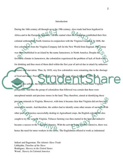 Slave Trade to America