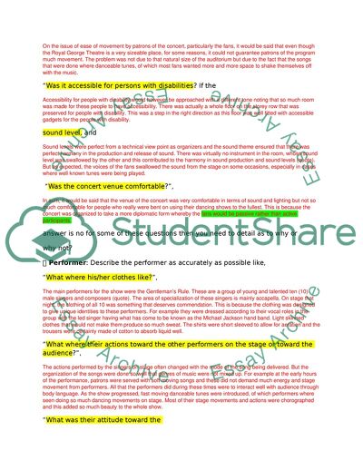 Concert Report of Gentlemans Rule