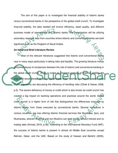 The Financial Stability of Islamic Banking