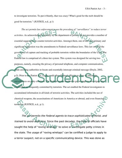 patriot act controversy essay