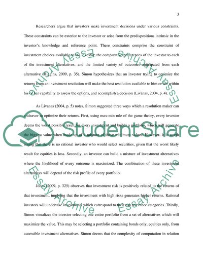 The Relationship between Rationality of Investors and Market Efficiency