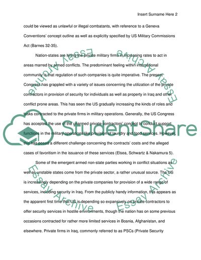 Black water private military company