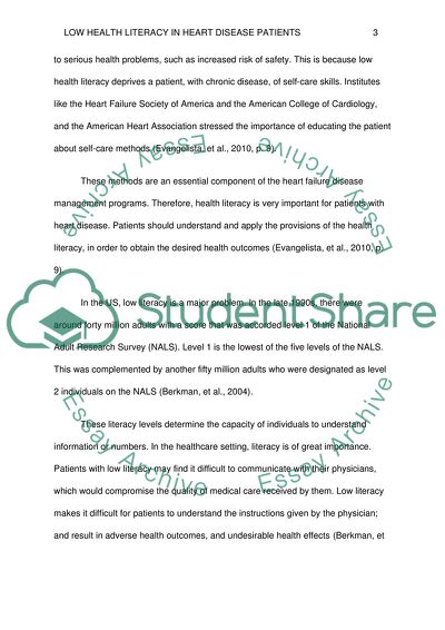 Low Health Literacy in Heart Disease Patients
