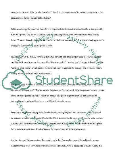 Comparison of Still to Be Neat and Delight in Disorder Poems