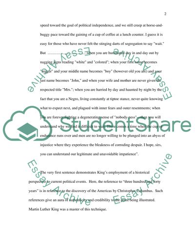 Martin luther kings letter from birmingham jail