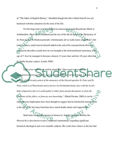 Bedes Ecclesiastical History of the English People