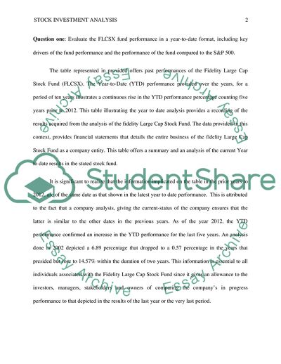 Stock Investment Analysis