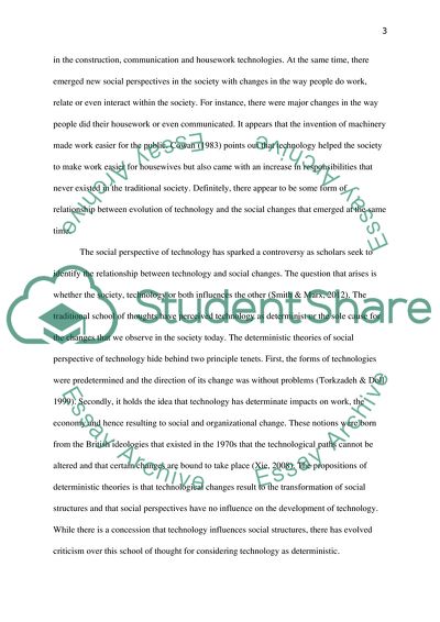 The Social and Organizational Implications of Technological Change