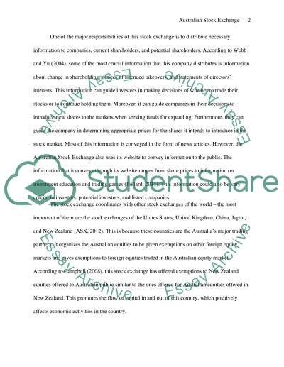 Australian Stock Exchange