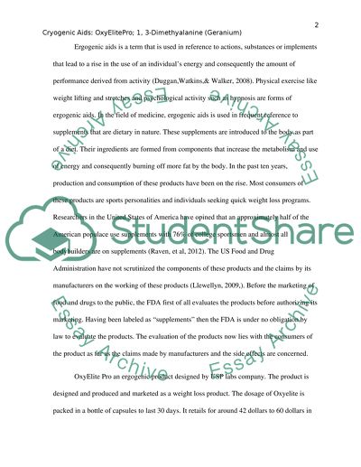 Cryogenic Aids: OxyElitePro, 1, 3-Dimethyalanine