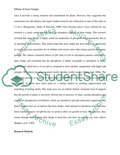 Effects of alum sludge and its application to farmland