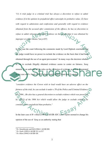 Analysis of the Cases Where Judges Excluded the Evidence