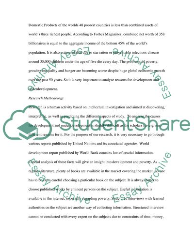 Why some countries have developed and are not and have not