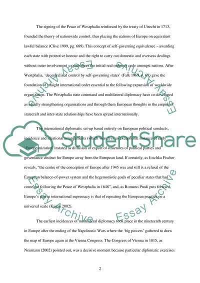 Development of Multilateral Diplomacy in Europe in 19th Century