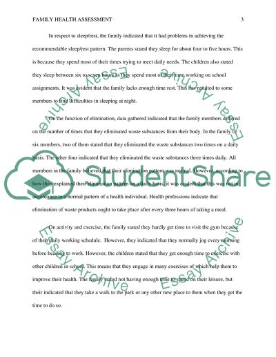 Family Health Assessment