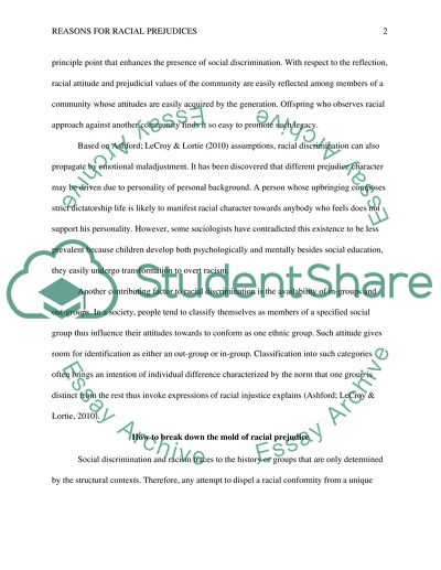 Reasons Why It Is Easy To Develop and Then Retain Racial Prejudices