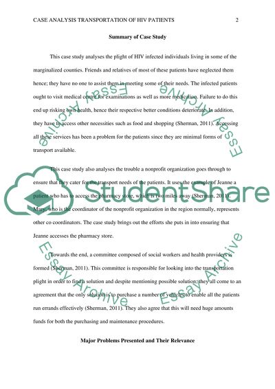 Transportation of HIV Patients