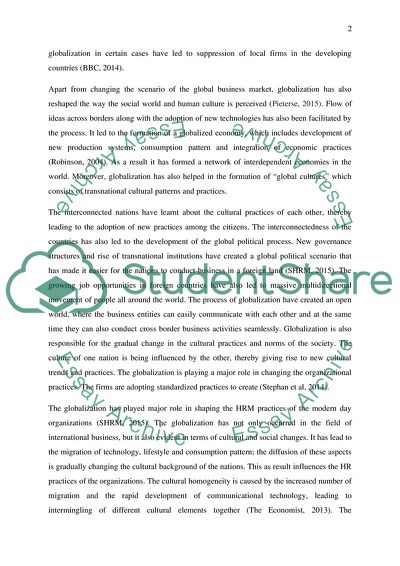 Globalization and Factors Influence Human Resource Management