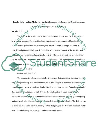 The Influence of Popular Culture on the Petit-Bourgeois