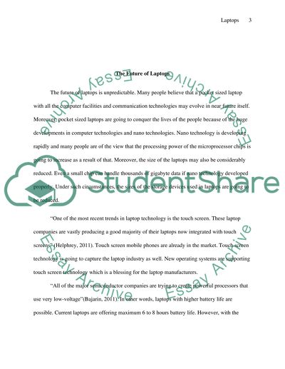 The developments of the laptops