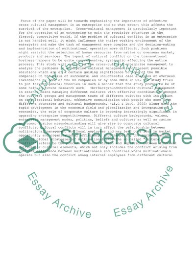 Analyzing the Significance of Cross-Cultural Management