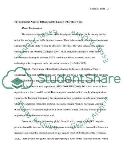 267 MKT. Principles of Marketing. Scents of Time.