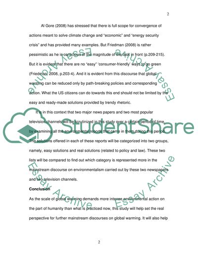 Whether the US Newspapers and Television Have Informed the Public about Global Warming