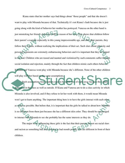 Creating Cultural Competence in Interactions with Children