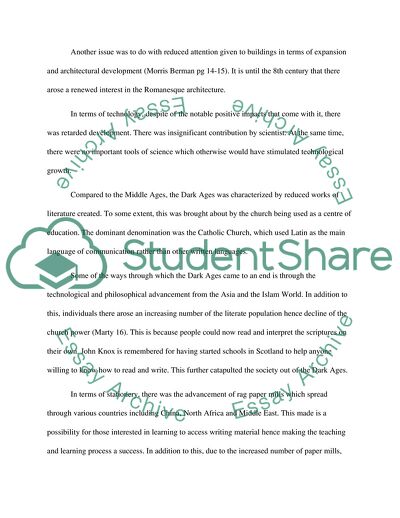 From the Dark Ages to Renaissance