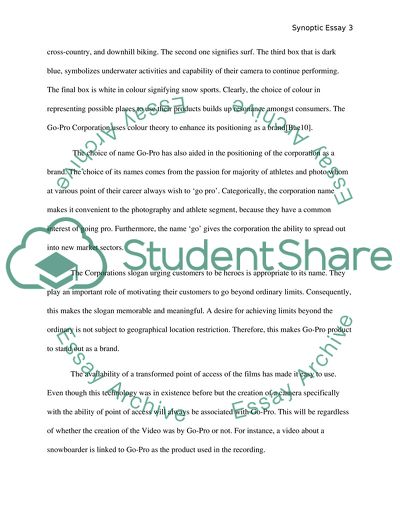 Evaluation of How Go-Pro Place Themselves among Competitors