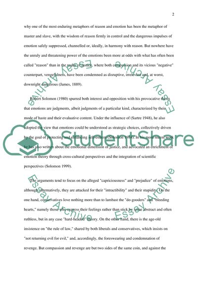 Philosophy of Emotion