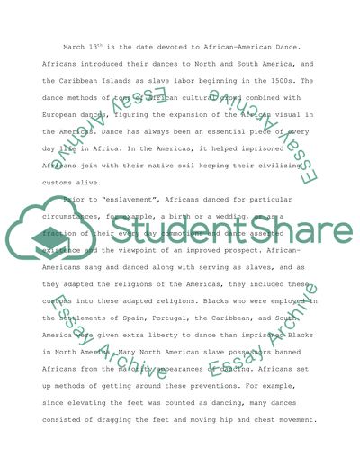 African-American Dance Has Evolved Throughout Time