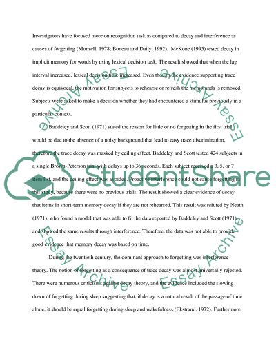 The Idea of Trace Decay