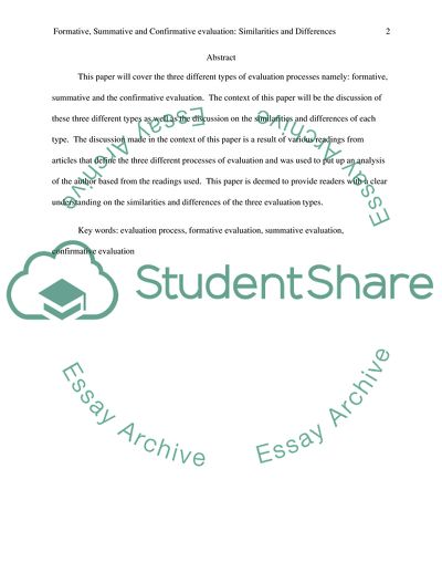 Formative, Summative, and Confirmative Evaluation: Similarities and Differences