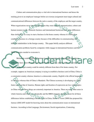 Communication in International Business Management