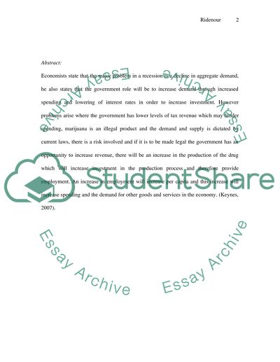 Impact of Making Marijuana Legal on the Economy