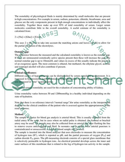 Blood Gas Analysis and Osmometry