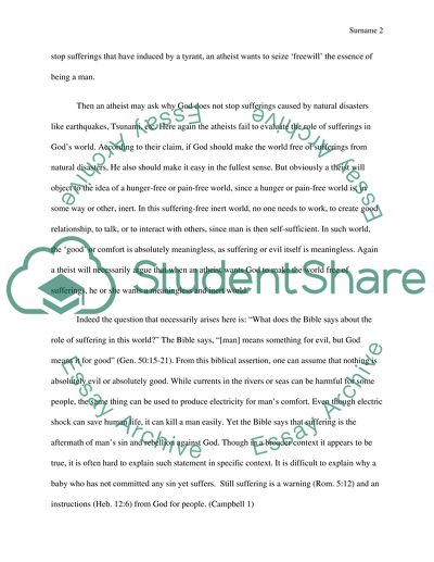 Why is there suffering in the world