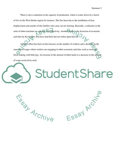 Sudan Food Famine and the Production Possibilities Curve