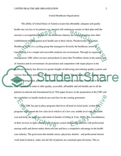 Health Organization Case Study